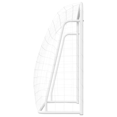 vidaXL Football Goal with Net White 214x75x152 cm Steel&Polyester