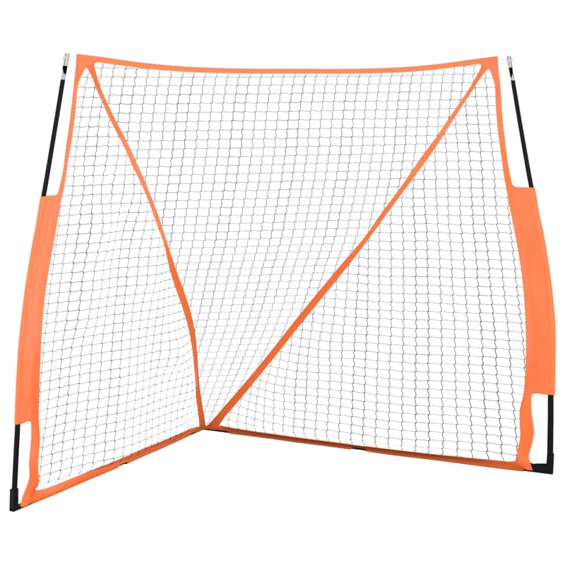 vidaXL Portable Baseball Net Orange and Black 183x182x183cm Steel and Polyester
