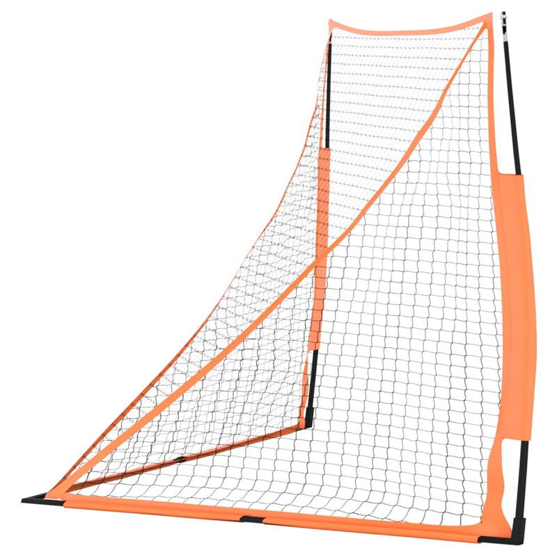 vidaXL Portable Baseball Net Orange and Black 183x182x183cm Steel and Polyester