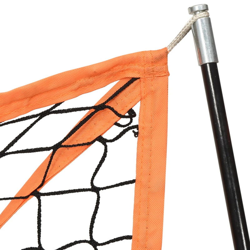 vidaXL Portable Baseball Net Orange and Black 183x182x183cm Steel and Polyester
