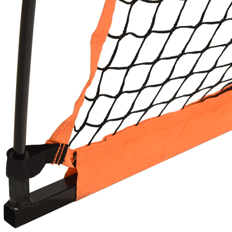 vidaXL Portable Baseball Net Orange and Black 183x182x183cm Steel and Polyester