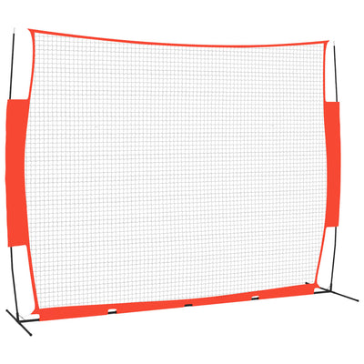vidaXL Portable Baseball Net Orange and Black 183x182x183cm Steel and Polyester