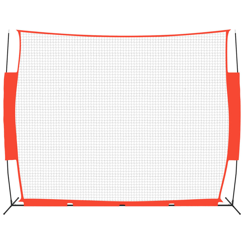 vidaXL Portable Baseball Net Orange and Black 183x182x183cm Steel and Polyester