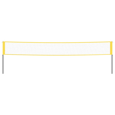 vidaXL Badminton Net Yellow and Black 600x155 cm PE Fabric