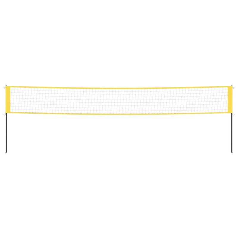 vidaXL Badminton Net Yellow and Black 600x155 cm PE Fabric