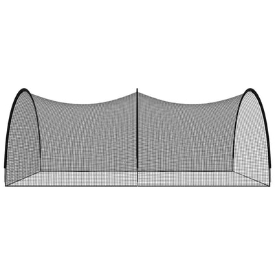 vidaXL Baseball Batting Cage Net Black 500x400x250 cm Polyester