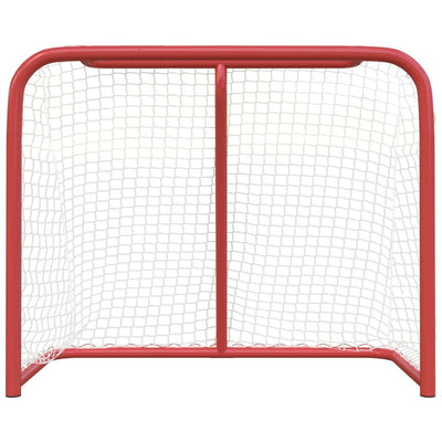 vidaXL Hockey Goal Red and White 137x66x112 cm Polyester