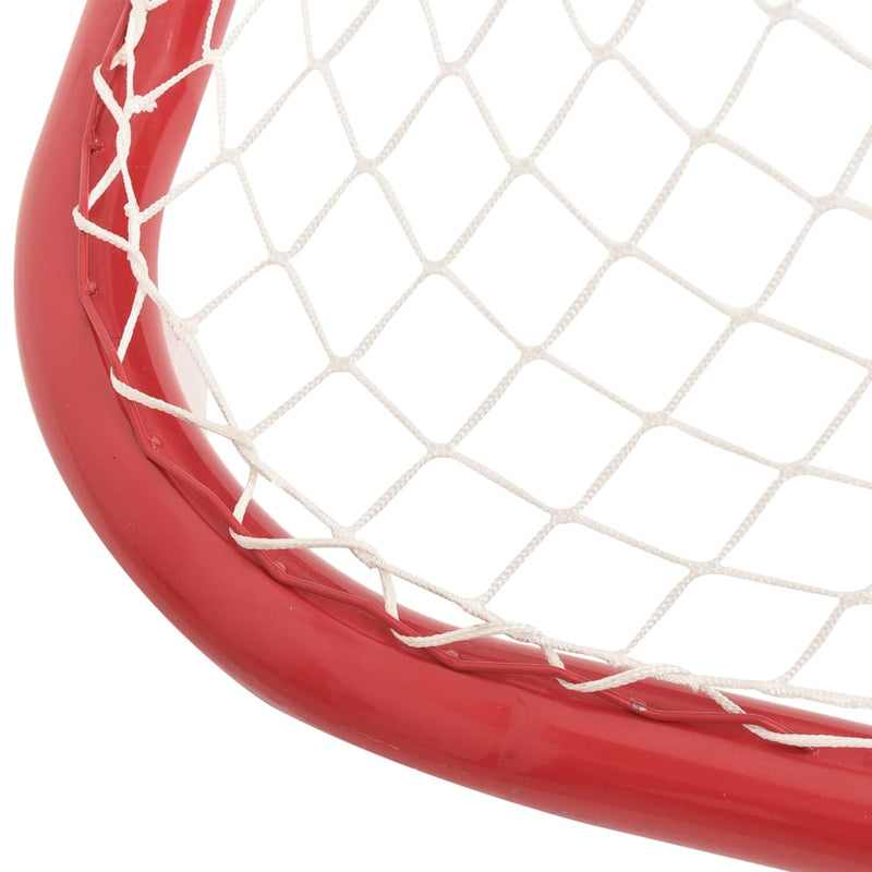 vidaXL Hockey Goal Red and White 137x66x112 cm Polyester