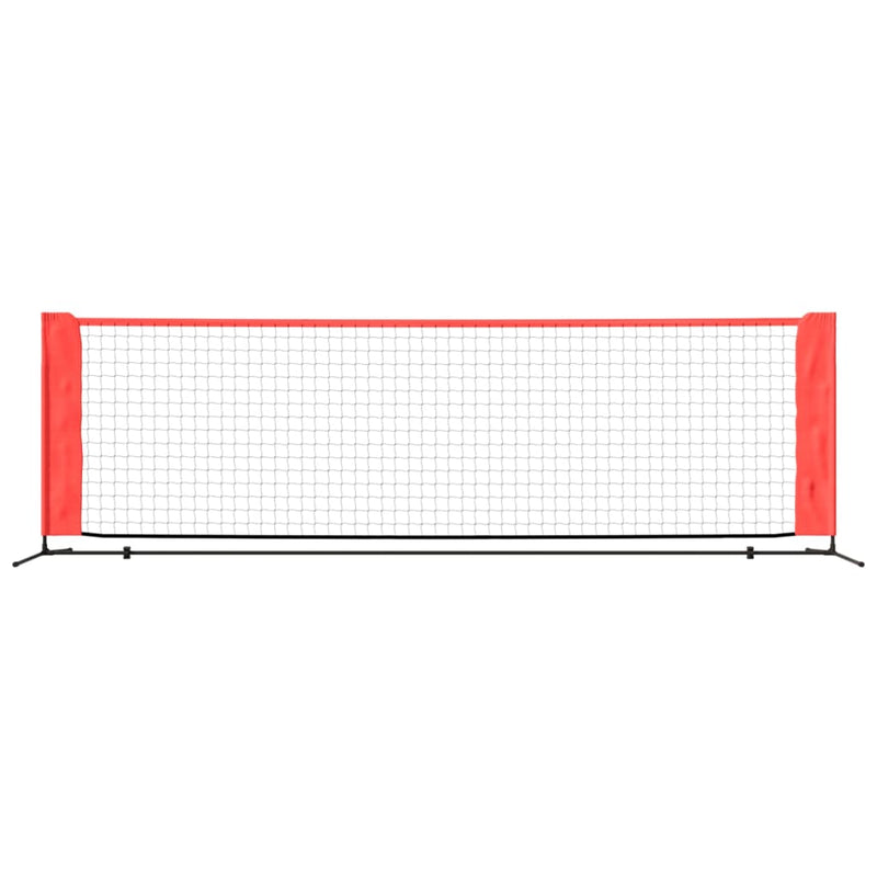 vidaXL Tennis Net Black and Red 300x100x87 cm Polyester