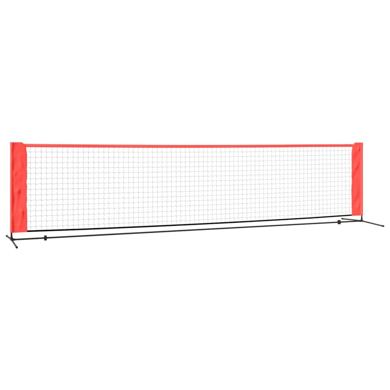 vidaXL Tennis Net Black and Red 300x100x87 cm Polyester
