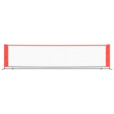 vidaXL Tennis Net Black and Red 300x100x87 cm Polyester