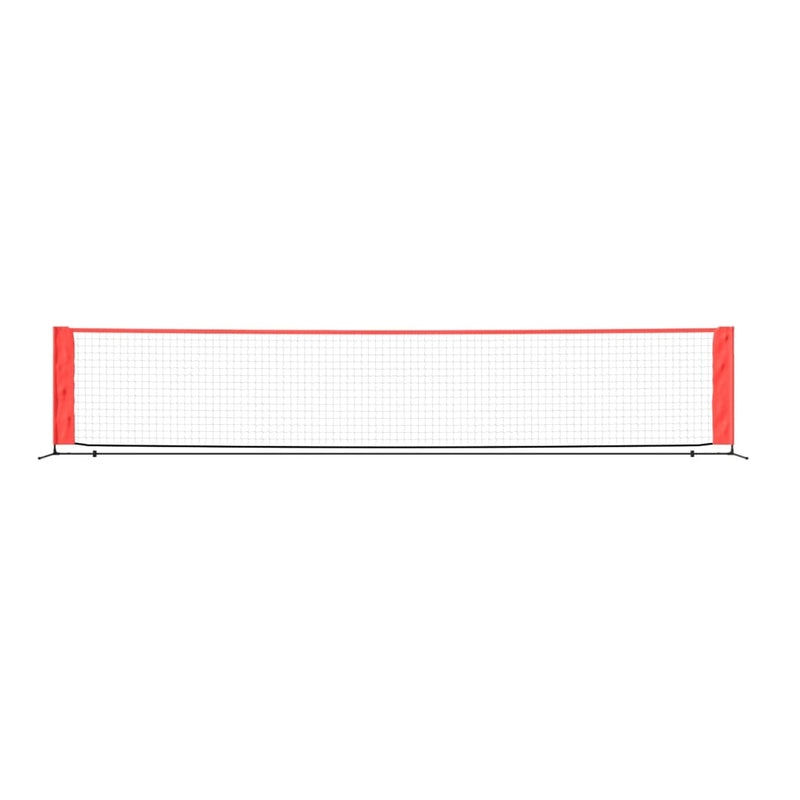 vidaXL Tennis Net Black and Red 300x100x87 cm Polyester