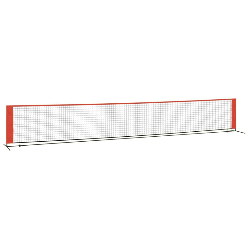 vidaXL Tennis Net Black and Red 300x100x87 cm Polyester