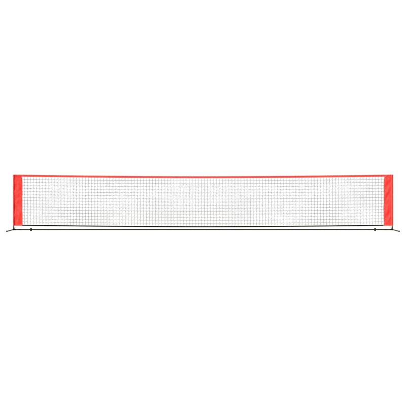 vidaXL Tennis Net Black and Red 300x100x87 cm Polyester