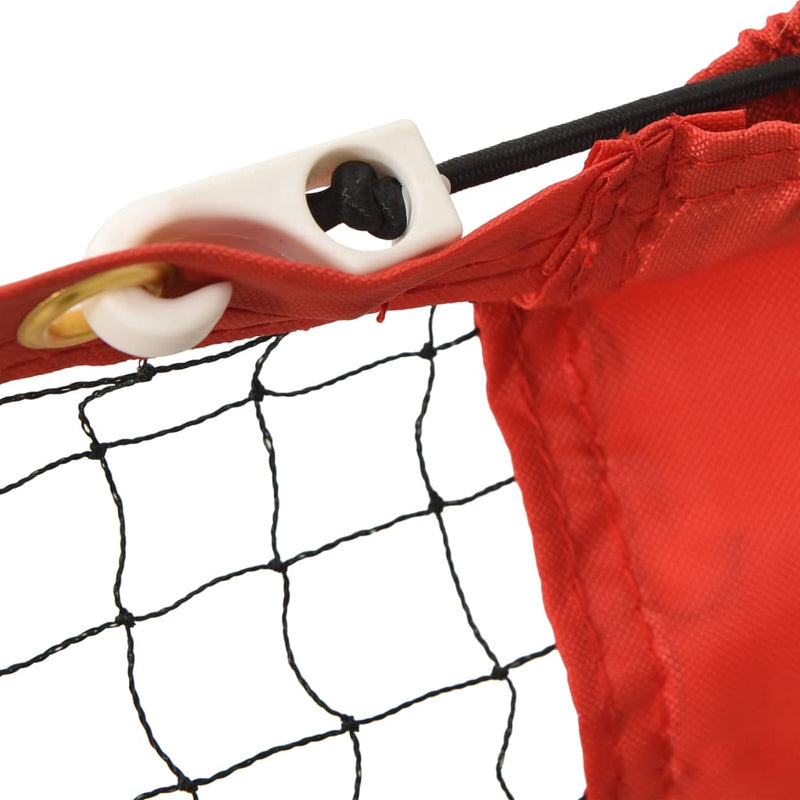 vidaXL Tennis Net Black and Red 300x100x87 cm Polyester