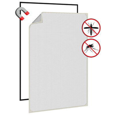 vidaXL Magnetic Insect Screen for Windows White 120x140 cm