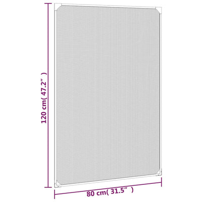 vidaXL Magnetic Insect Screen for Windows White 120x140 cm