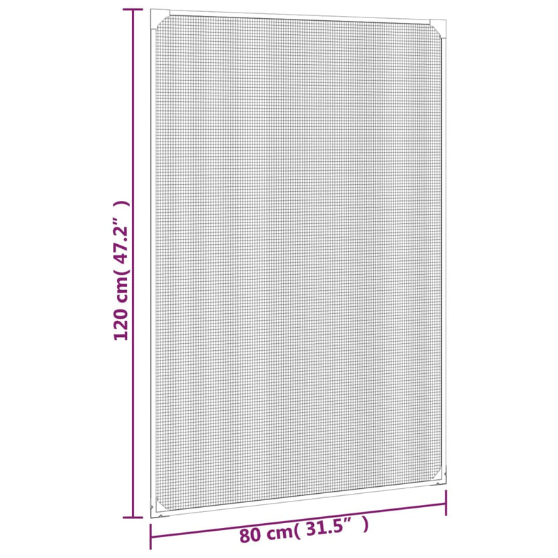 vidaXL Magnetic Insect Screen for Windows White 120x140 cm