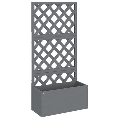 vidaXL Trellis Planter Grey 65x33x135 cm WPC