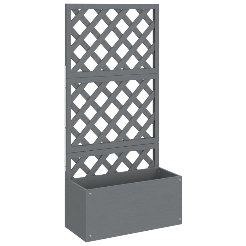 vidaXL Trellis Planter Grey 65x33x135 cm WPC
