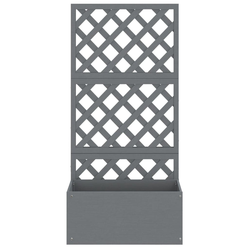 vidaXL Trellis Planter Grey 65x33x135 cm WPC