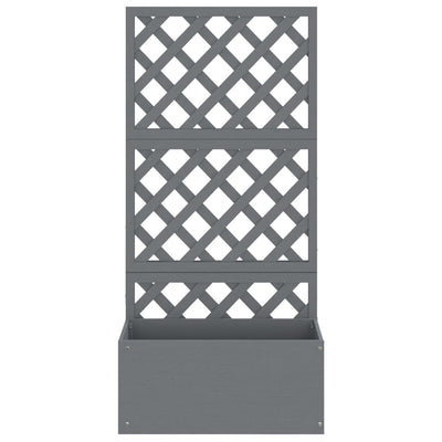vidaXL Trellis Planters 2 pcs Grey 65x33x135 cm WPC
