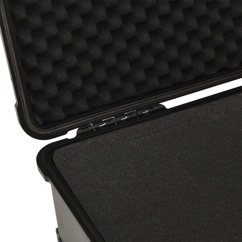 vidaXL Wheeled Flight Case Black 63x50x23 cm PP