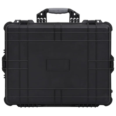 vidaXL Wheeled Flight Case Black 63x50x23 cm PP