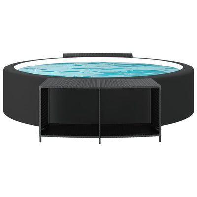 vidaXL Storage Shelves 2 pcs Grey Poly Rattan