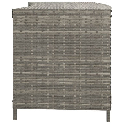 vidaXL Storage Shelves 2 pcs Grey Poly Rattan
