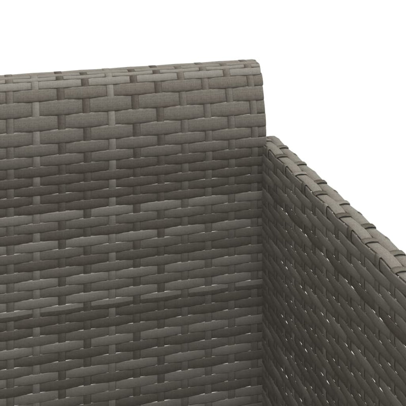 vidaXL Sunbed with Cushions Black 182x118x63 cm Poly Rattan