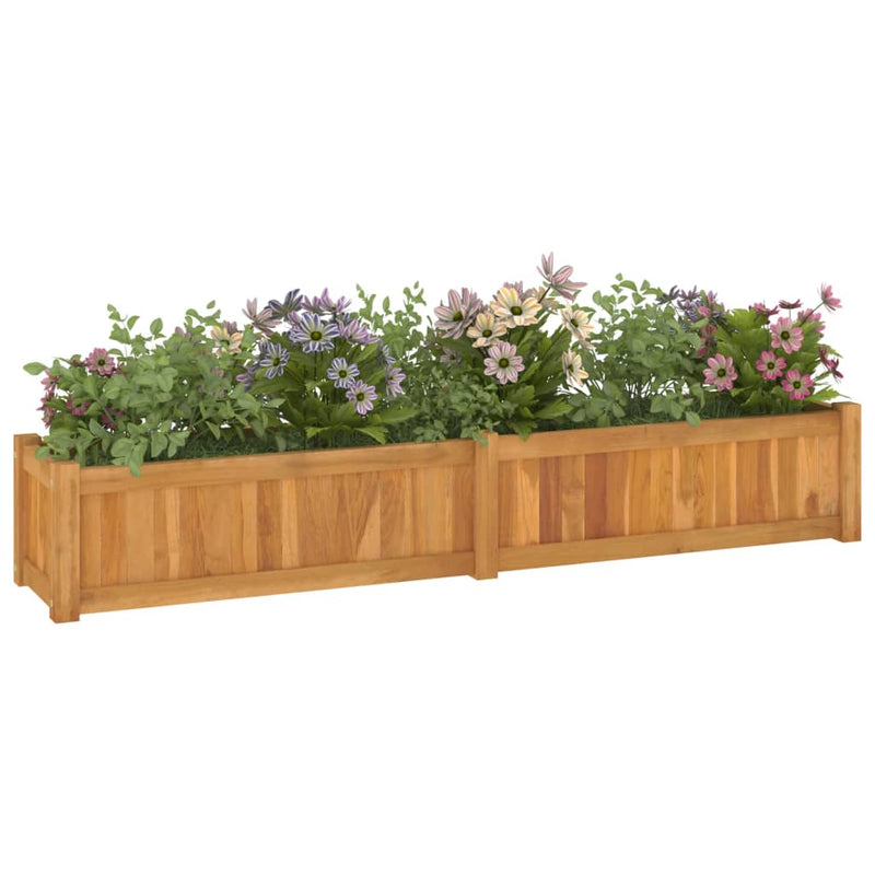 vidaXL Raised Bed 150x50x50 cm Solid Wood Teak