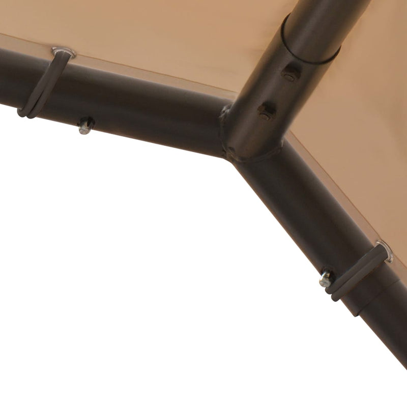vidaXL Canopy Tent Beige 4x4 m Steel  and Fabric