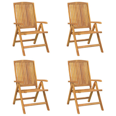 vidaXL Reclining Garden Chairs 6 pcs Solid Wood Teak