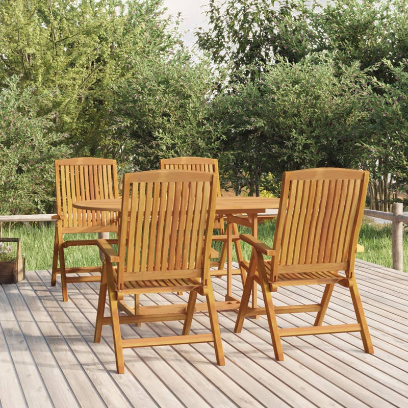 vidaXL Reclining Garden Chairs 6 pcs Solid Wood Teak