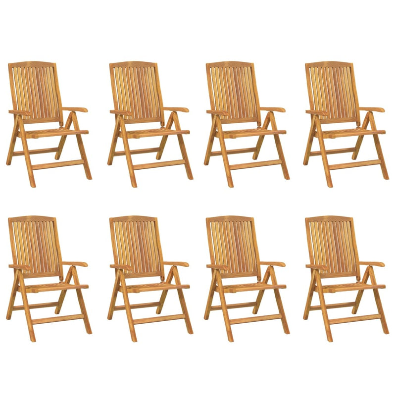 vidaXL Reclining Garden Chairs 6 pcs Solid Wood Teak