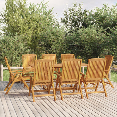vidaXL Reclining Garden Chairs 6 pcs Solid Wood Teak