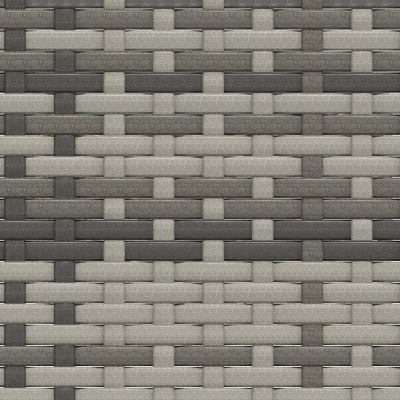 vidaXL 3 Piece Garden Lounge Set with Cushions Grey Poly Rattan