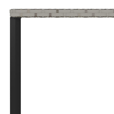 vidaXL 2 Piece Garden Dining Set with Cushions Black Poly Rattan