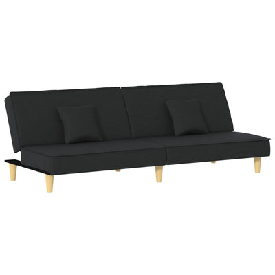vidaXL Sofa Bed Black Fabric
