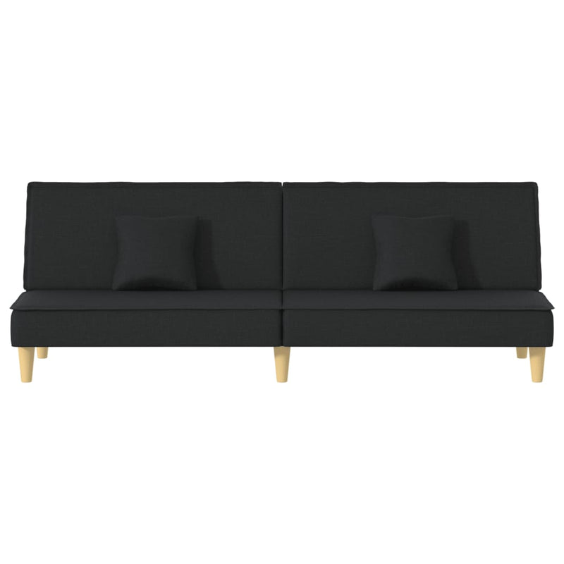 vidaXL Sofa Bed Black Fabric