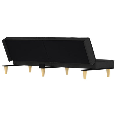 vidaXL Sofa Bed Black Fabric