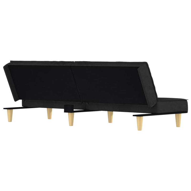 vidaXL Sofa Bed Black Fabric