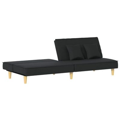 vidaXL Sofa Bed Black Fabric