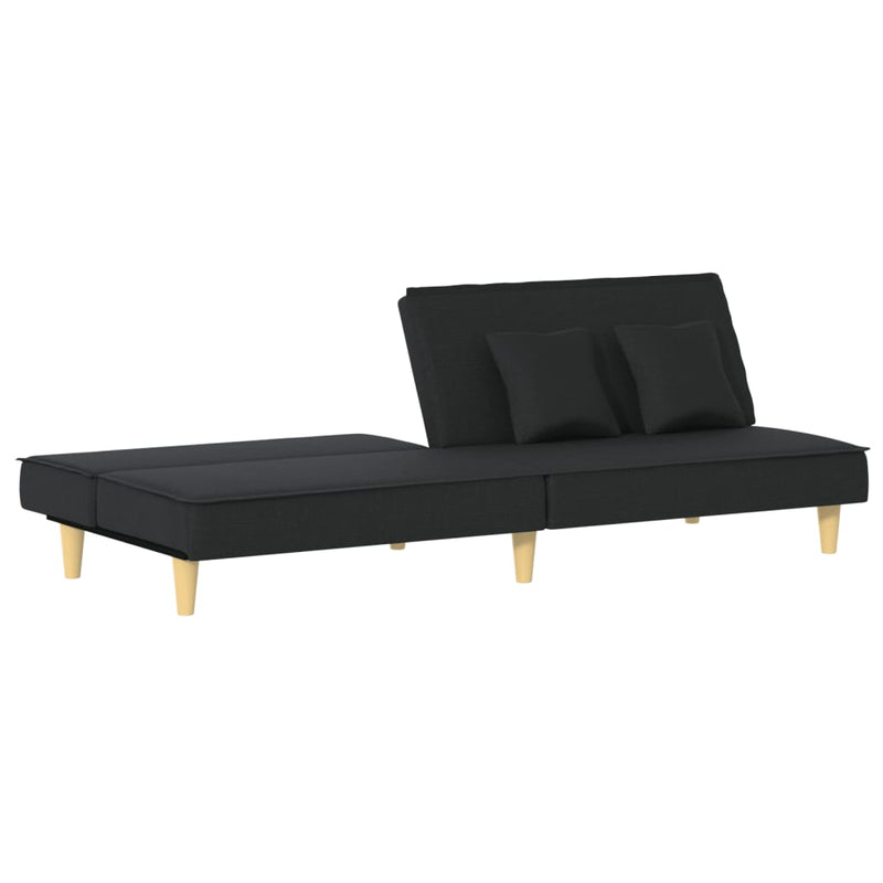 vidaXL Sofa Bed Black Fabric