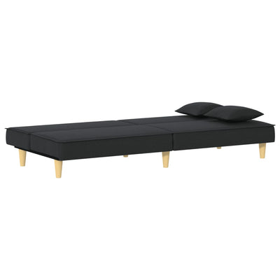 vidaXL Sofa Bed Black Fabric