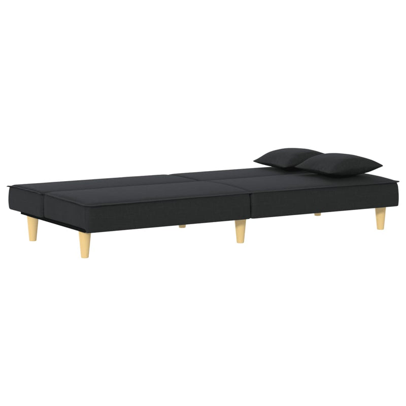 vidaXL Sofa Bed Black Fabric