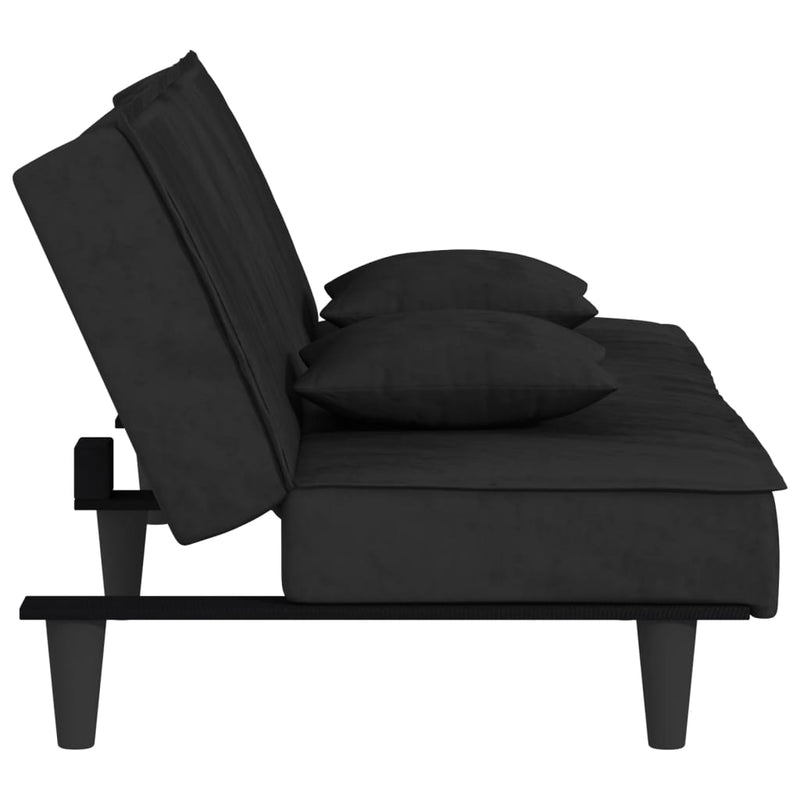 vidaXL Sofa Bed Black Velvet