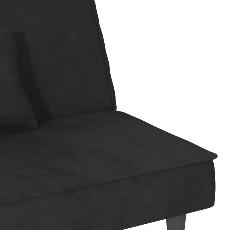 vidaXL Sofa Bed Black Velvet