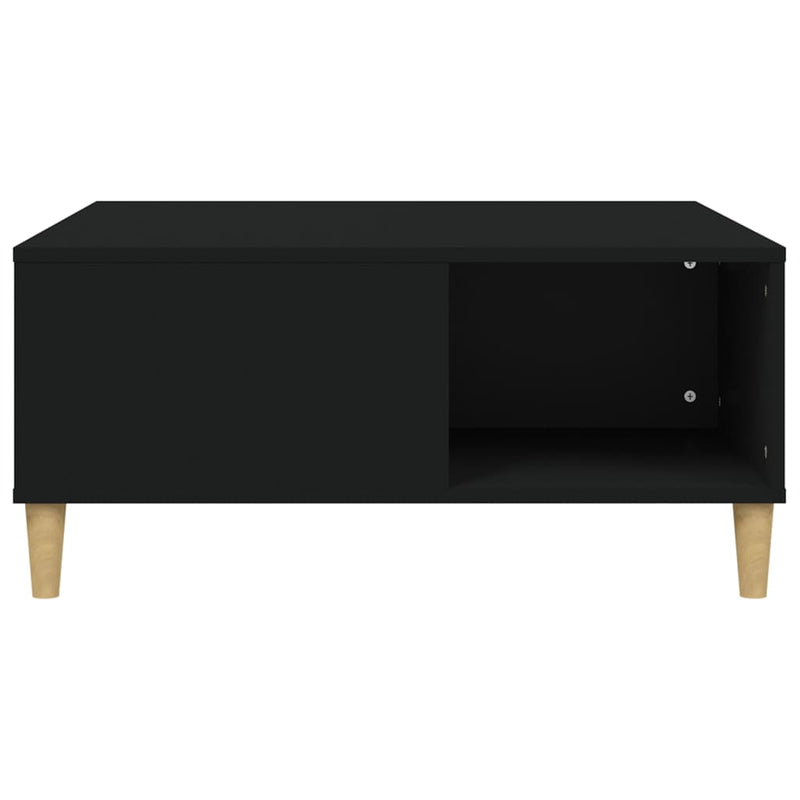 vidaXL Coffee Table Black 80x80x36.5 cm Engineered Wood